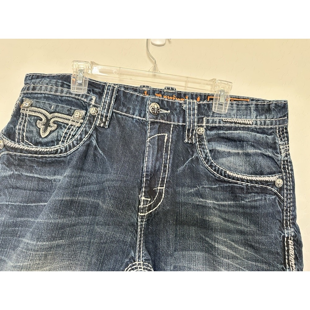 Rock Revival Remedy Straight Fit Jeans Relaxed Straight Fit Men Size 38x30 - Picture 2 of 13